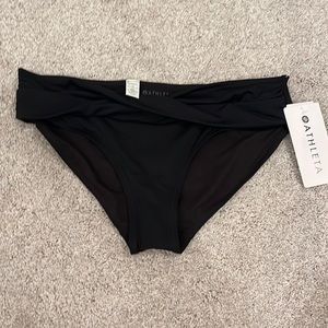 Athlete black twist bottoms, full coverage, size medium